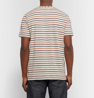 Oliver Spencer Slim-Fit Striped Mélange Cotton-Jersey T-Shirt