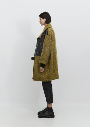 Junya Watanabe Tweed & Synthetic Leather Coat