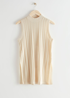 And other stories Ribbed Side Slit Knit Top