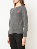 Thumbnail for your product : Comme des Garçons PLAY Almond-Eye Heart Patch Pullover