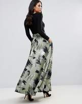 Thumbnail for your product : Traffic People Maxi Dress With Contrast Printed Skirt
