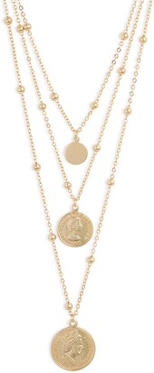 Sterling Forever Triple Medallion Layered Necklace