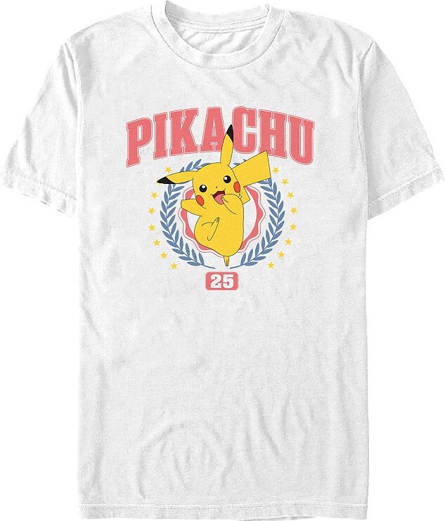 Licensed Character Big & Tall Pokemon Pikachu 25 Crest Graphic Tee