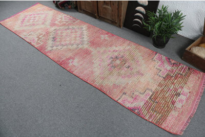 Union Rustic Handwoven Turkish Herki Wool Rug with Muted Accents Perfect for Kitchen and Hallways