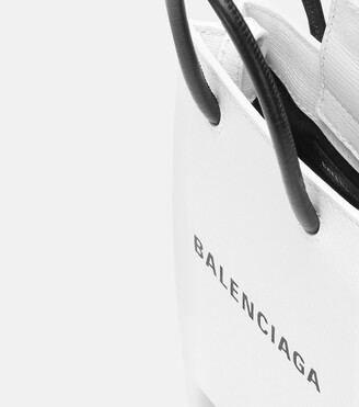 Balenciaga Shopping Phone Pouch leather tote