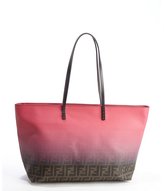 Thumbnail for your product : Fendi pink and brown two-tone leather 'Roll Bag'