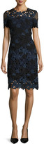 Thumbnail for your product : Elie Tahari Ophelia Short-Sleeve Lace Sheath Dress