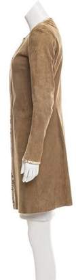 Gerard Darel Suede Knee-Length Coat