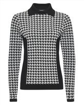 Thumbnail for your product : Jaeger Houndstooth Collared Sweater