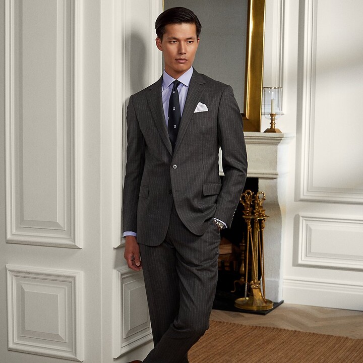 Mens Gray Pinstripe Suit | Shop The Largest Collection | ShopStyle