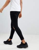 Thumbnail for your product : Jaded London super skinny jeans with rips in black