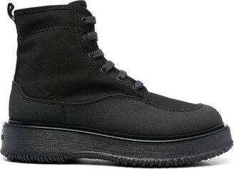 Hogan Basso logo-print boots - ShopStyle