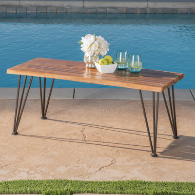 Trent Austin Design Industrial Wood And Metal Coffee Table