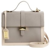 Thumbnail for your product : Badgley Mischka grey and latte leather 'Lena' convertible satchel