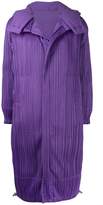 Thumbnail for your product : Pleats Please Issey Miyake micro-pleated long coat