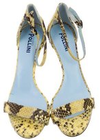 Thumbnail for your product : Studio Pollini Embossed Ankle Strap Sandals