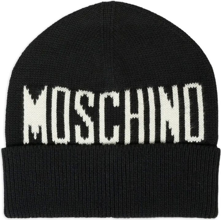 MOSCHINO BAMBINO Logo-Embroidered Beanie