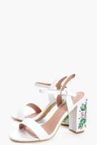 Thumbnail for your product : boohoo Keira Embellished Block Heel 2 Parts
