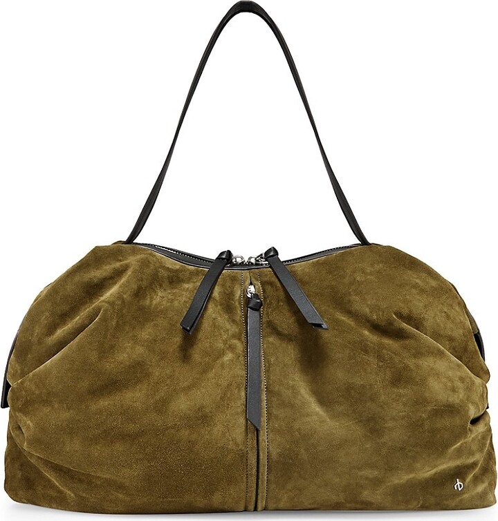 olive green suede purse