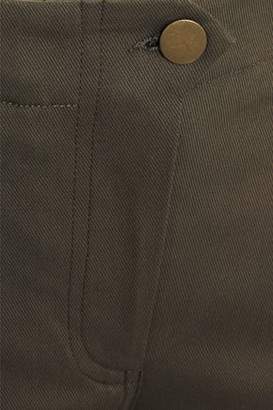 Veronica Beard Field Cropped Cotton-blend Twill Skinny Pants