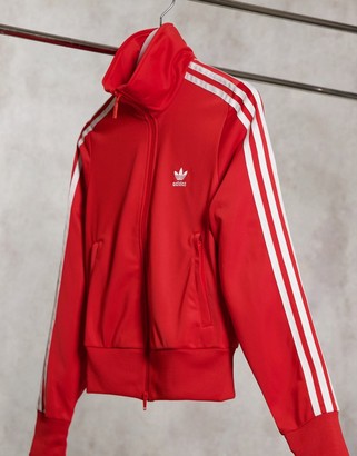adidas firebird track top in red - ShopStyle Activewear Jackets