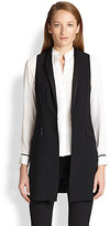 Thumbnail for your product : Alice + Olivia Long Satin-Trim Vest