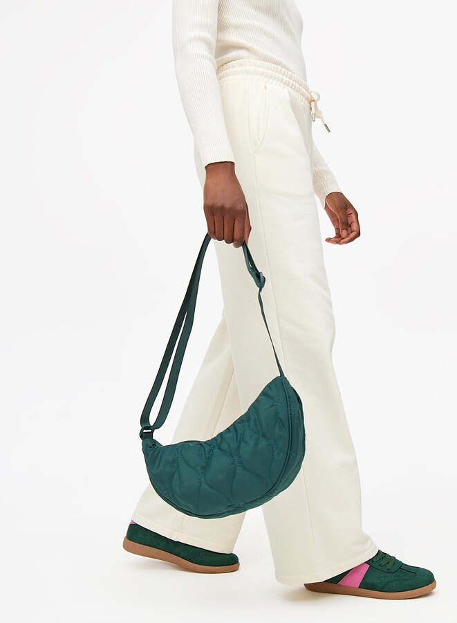 POPPY Half Moon Gathered Bag グリーン