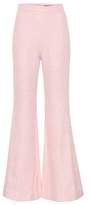 Balmain Cotton-blend high-waisted trousers