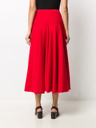 Marni Ribbed Knit Mid-Length Skirt
