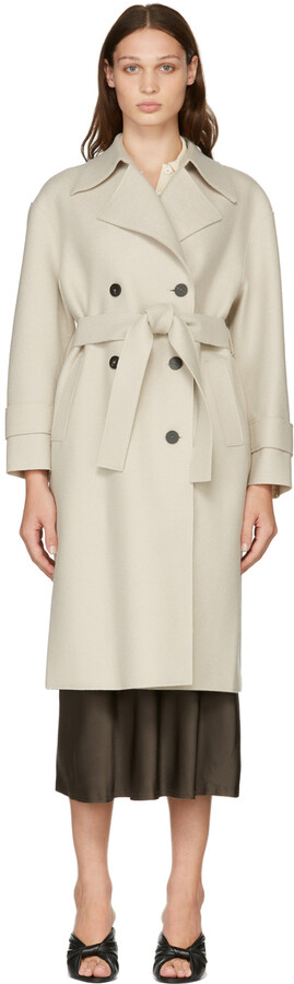 cream wool coat