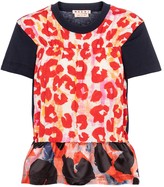 Thumbnail for your product : Marni Leopard-print peplum T-shirt