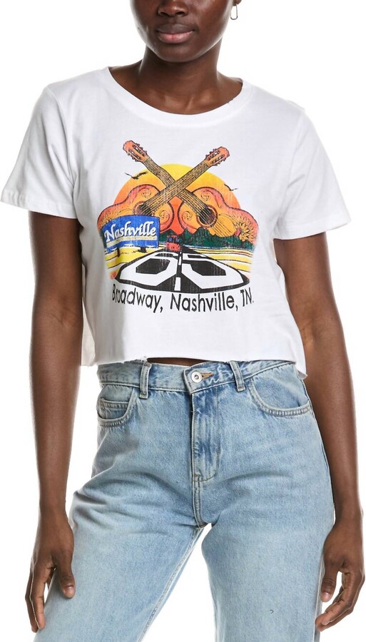 Prince Peter Nashville Broadway Crop T-Shirt In White