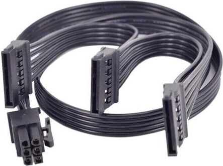 Haley Tech LTD PCI-E 6 Pin 1 to 3 SATA SSD Power Supply Cable EVGA 1000 GQ 80+ GOLD 1000W