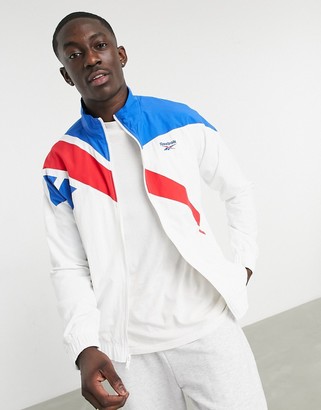 Reebok Classics Vector track jacket in white - ShopStyle