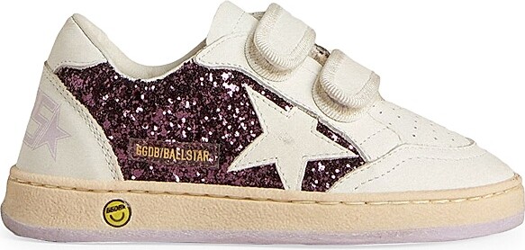 Golden Goose Baby Girl's, Little Girl's & Girl's Glitter Ballstar Sneakers - Purple White - Size 3.5 (Baby)