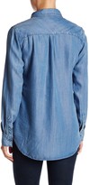 Thumbnail for your product : Adrienne Vittadini Patch Pocket Denim Blouse