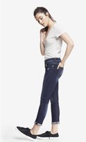 Thumbnail for your product : Express Mid Rise Cropped Cuffed Jean Legging