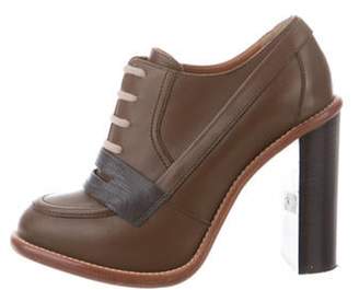 ChloÃ© Leather Round-Toe Booties Brown ChloÃ© Leather Round-Toe Booties