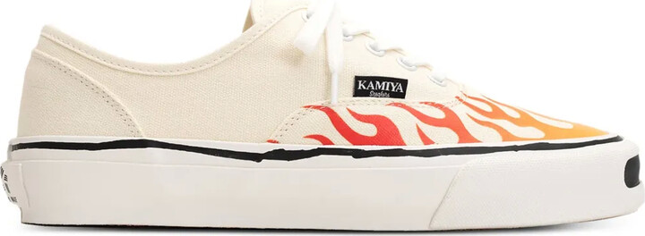 KAMIYA Herc flame-pattern vulcanized sneakers