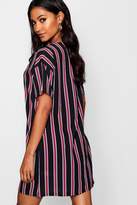 Thumbnail for your product : boohoo Bold Stripe Short Sleeved Shift Dress