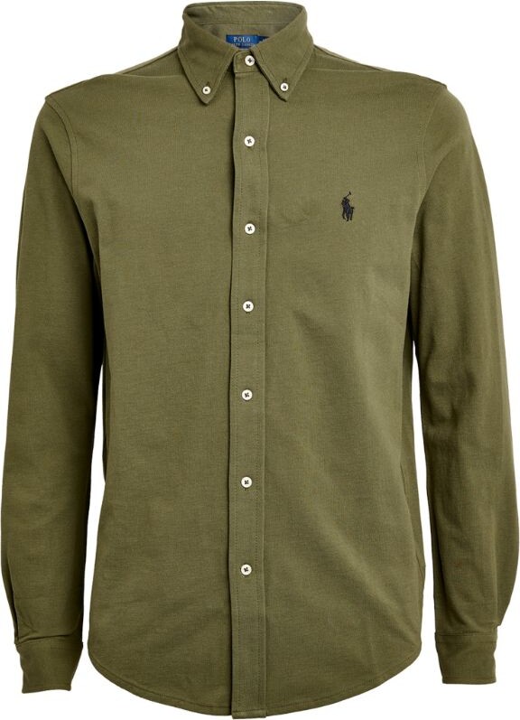 Polo Ralph Lauren Men's Green Long Sleeve Shirts | ShopStyle