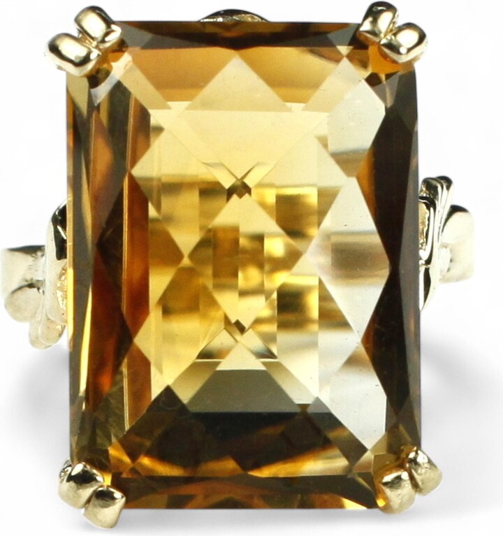 Etsy Citrine, 18Ky Gold Ring, R039