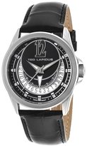 Thumbnail for your product : Ted Lapidus Women's Black Genuine Leather Strap and Dial Silver-Tone Case