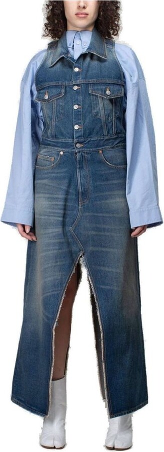 MM6 MAISON MARGIELA Front-Slit Denim Dress