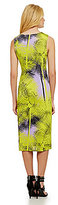 Thumbnail for your product : Gibson & Latimer Palm-Print Midi Dress