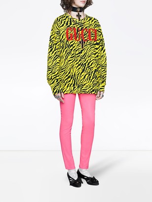 Gucci Oversize sweatshirt with zebra print