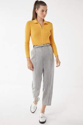 Urban Outfitters Dana Striped Mid-Rise Trouser Pant