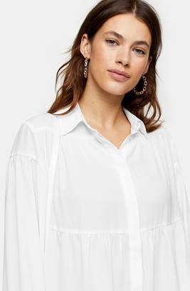 Topshop Tiered Crepe Shirt
