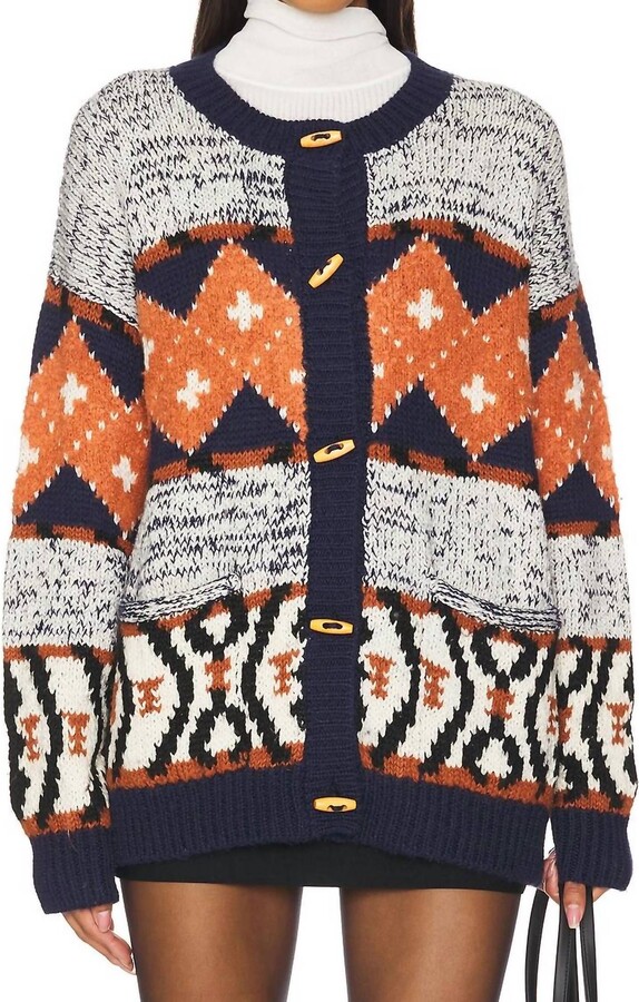 Mother Women's Long Drop Cardigan In One Tile At A Time