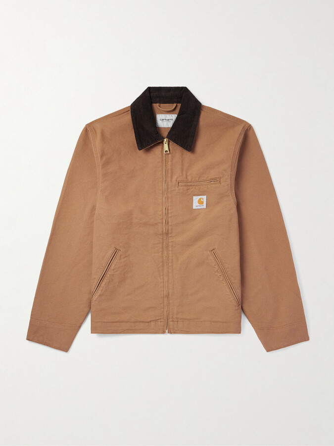 Carhartt Work In Progress Detroit Corduroy-Trimmed Organic Cotton-Canvas Jacket